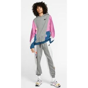 Nike Icon Clash Windbreaker Pullover Hoodie Retro Sportswear Gray Pink Blue M‎